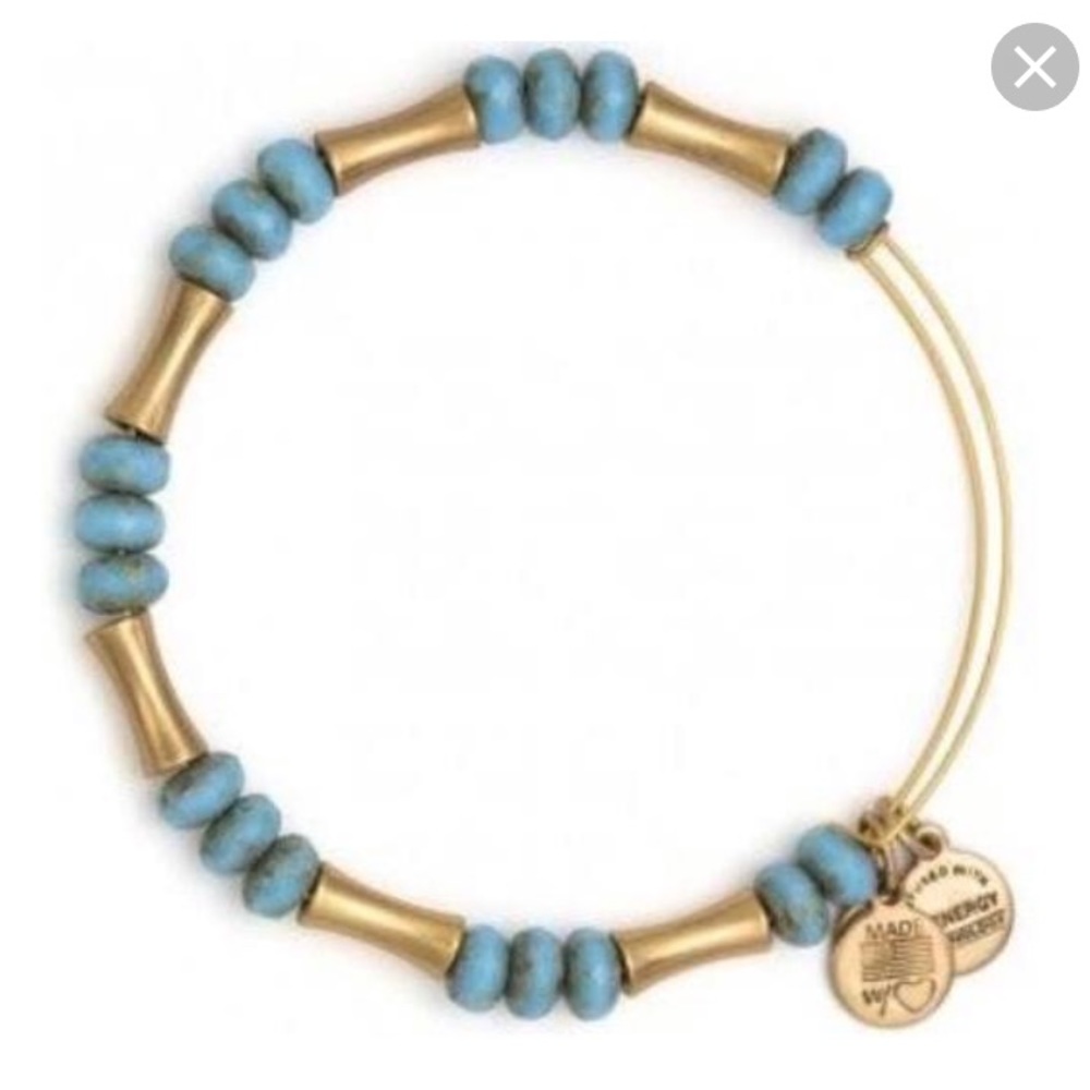Eden Equinox Turquoise/Gold Bangle + Dust Bag